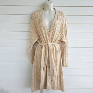 NWT Storybook Knits long cable cardigan knit sweater